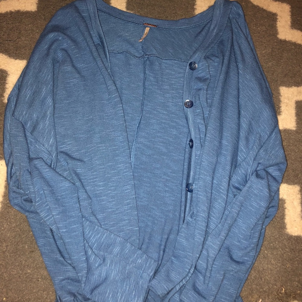 Blue cardigan